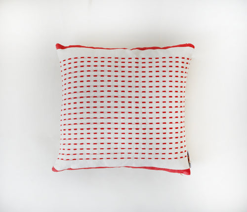 Cojín Puntos ROJO / CRUDO